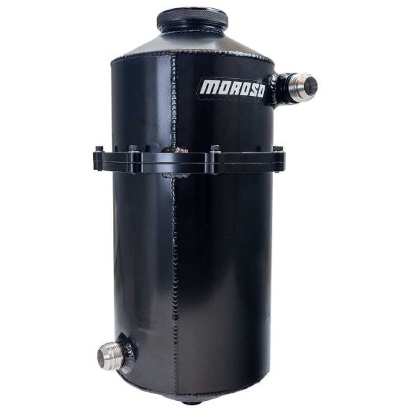 Moroso — Moroso Road Race/Endurance/Marine 2 Pc 60/40 Split 19in Tall 12qt Dry Sump Tank - Black
