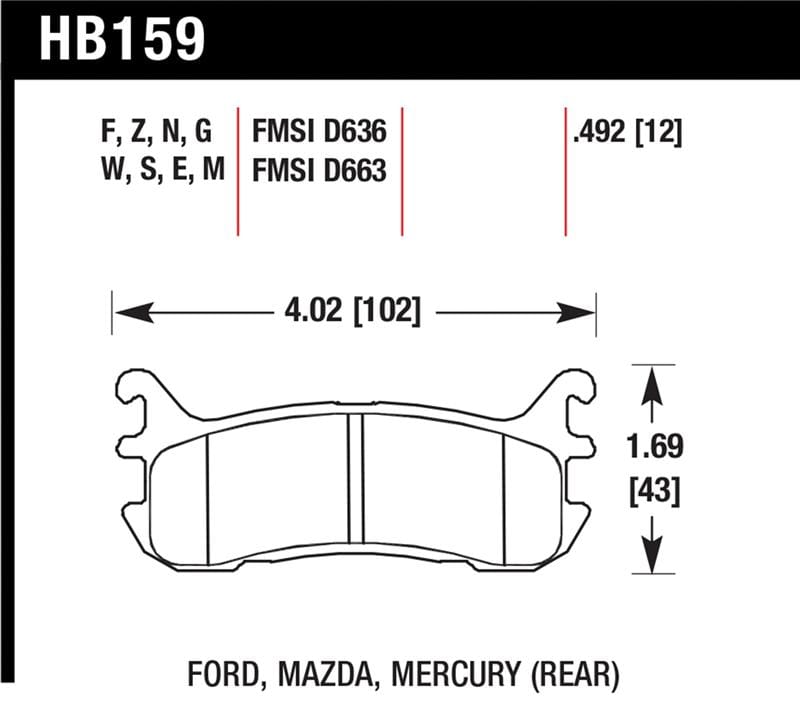 Hawk Performance — Hawk 2002-2004 Chevrolet Venture (FWD) HPS 5.0 Rear Brake Pads
Disc Brake Pad