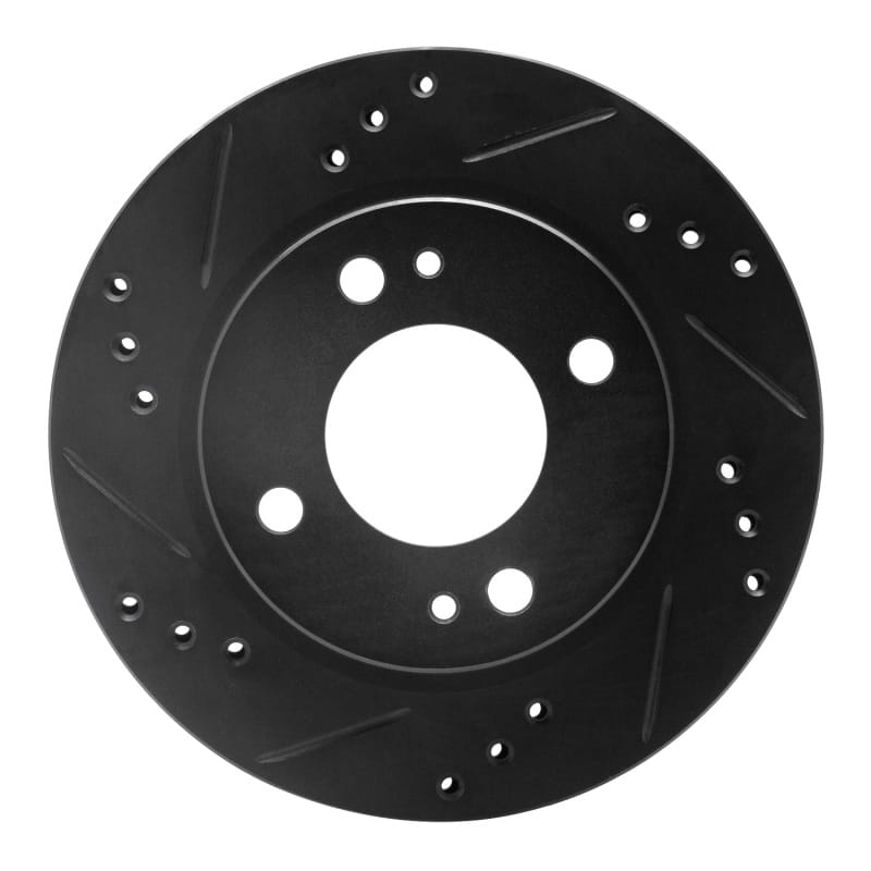 R1 Concepts — R1 14-15 Mitsubishi Mirage Front Left Drilled & Slotted Black Brake Rotor
R1 Brake Rotor Drill