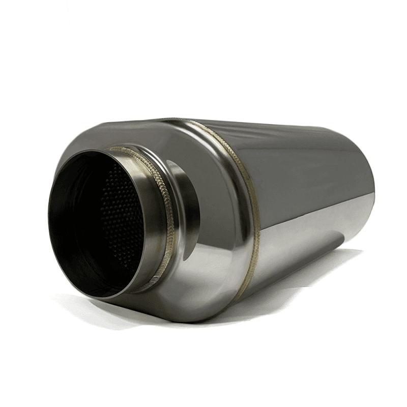Stainless Bros — Stainless Bros 304 SS 4in x 17.0in OAL Oval Muffler - Polished Finish