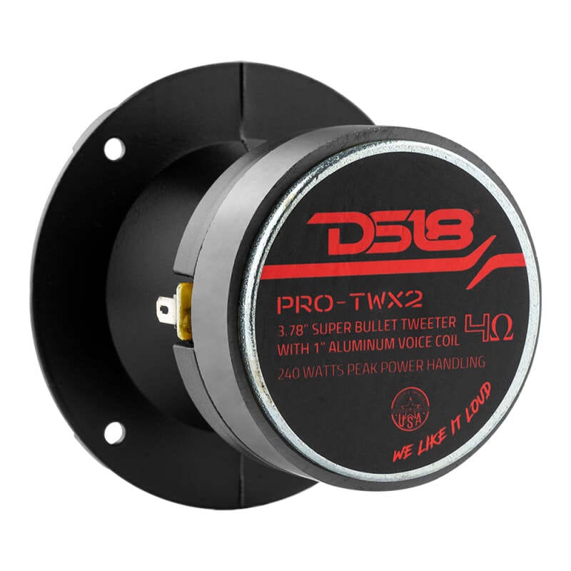 DS18 — DS18 3.8in Super Bullet Tweeter 120 Watts RMS 1in Aluminum Vc 4 ohm