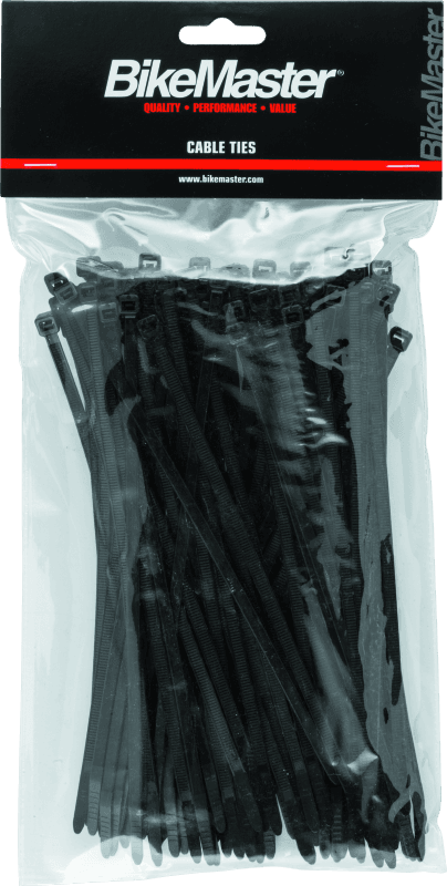 BikeMaster — BikeMaster 7.5in Cable Ties (Pack of 100) - Black