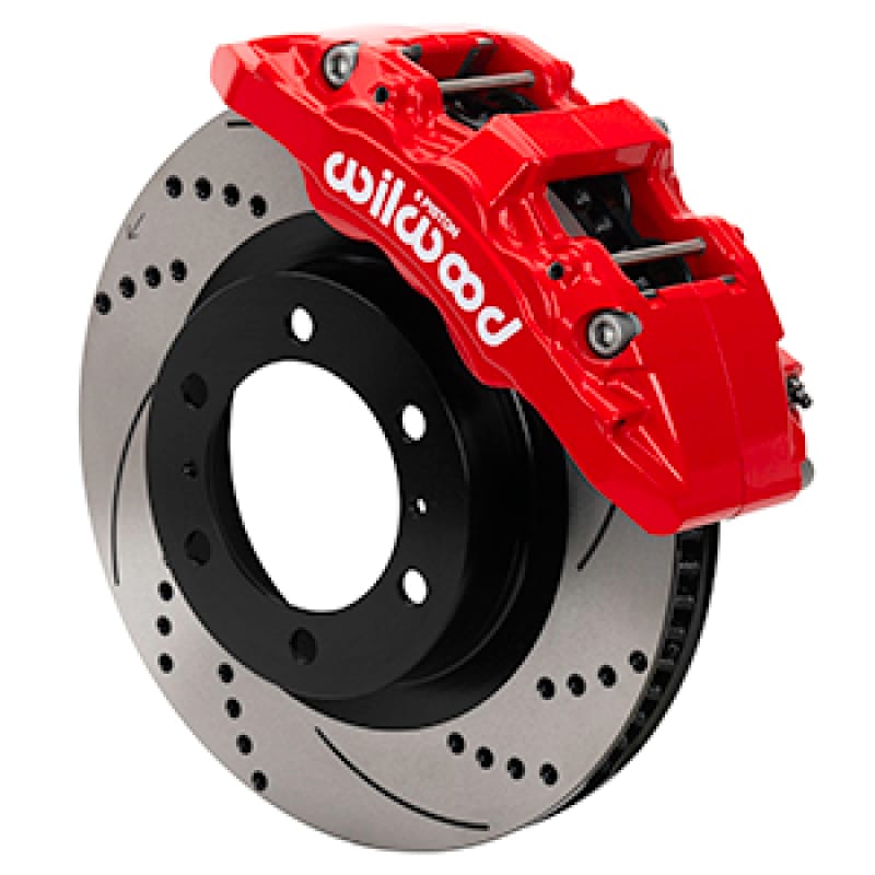 Wilwood — Wilwood 15-21 Toyota Tacoma Aero6-DM SRP Front Brake Kit 13.31 Rotor - Red w/Lines