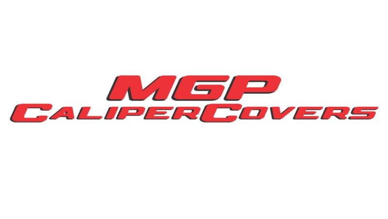 MGP — MGP 4 Caliper Covers Engraved Front & Rear 22-23 Jeep Wagoneer MOPAR Red Finish Silver Ch (19in+ Wh)