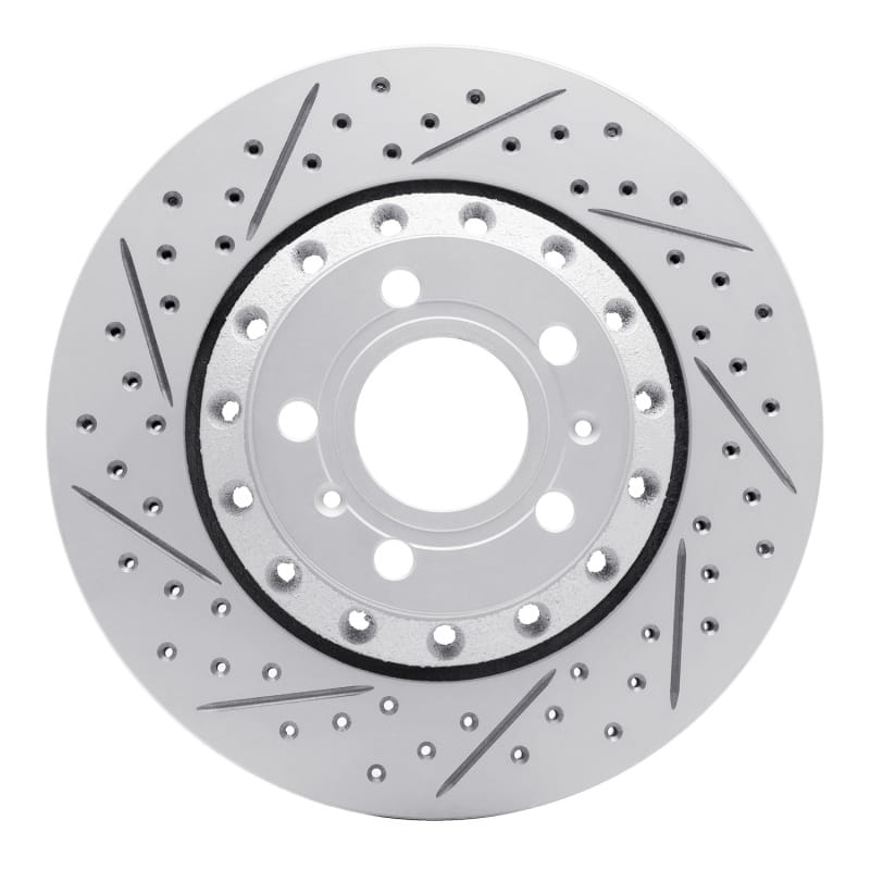 R1 Concepts — R1 04-10 Audi A8 Rear Left Drilled & Slotted Geo-Carbon Rotor
