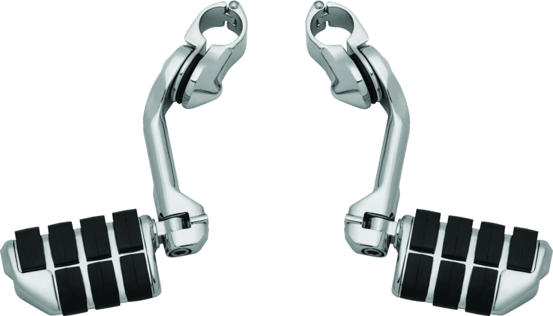 Kuryakyn — Adjustable Tour-Tech Long Arm Cruise Mounts with Dually Pegs Chrome