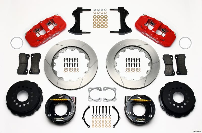 Wilwood — Wilwood AERO4 Rear P-Brake Kit 14.00in Red Chevy 12 Bolt-Spec 3.15in Bearing
BRAKE KIT