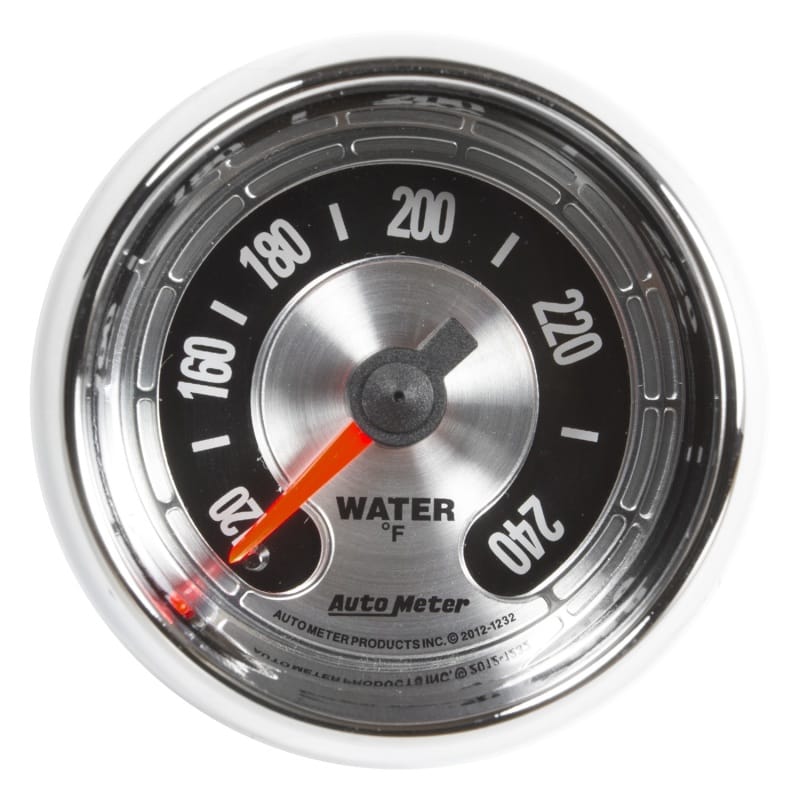 AutoMeter — Autometer American Muscle 52mm 240 Deg F Water Temp Gauge
GA 2" WTEMP MECH AM