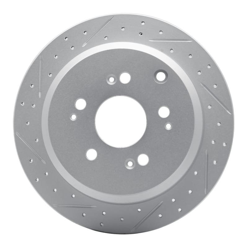 R1 Concepts — R1 05-10 Honda Odyssey Rear Left Drilled & Slotted Geo-Carbon Rotor