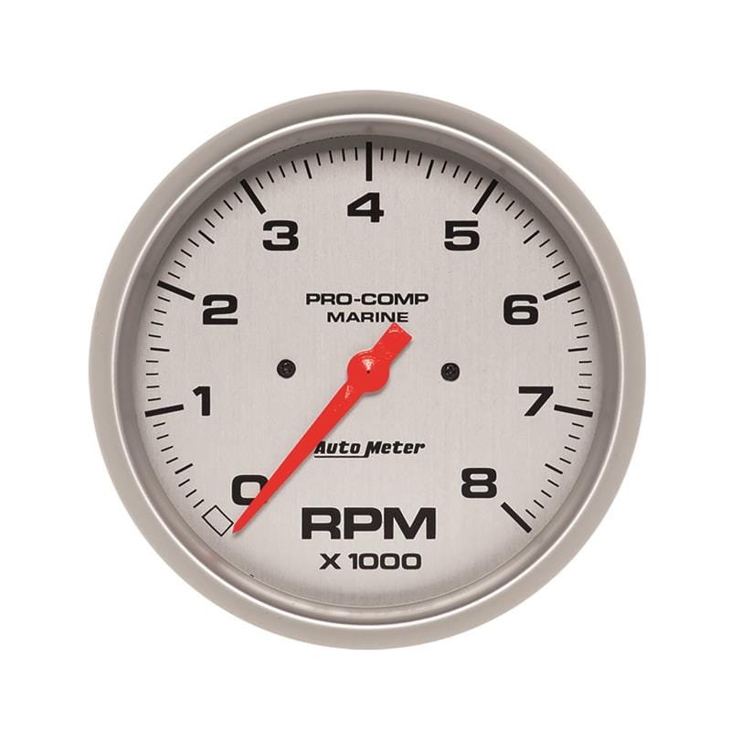 AutoMeter — Autometer Marine Silver Ultra-Lite 5in Electrical Tachometer 0-8000 RPM
GA 5" TACH 8KRPM MS