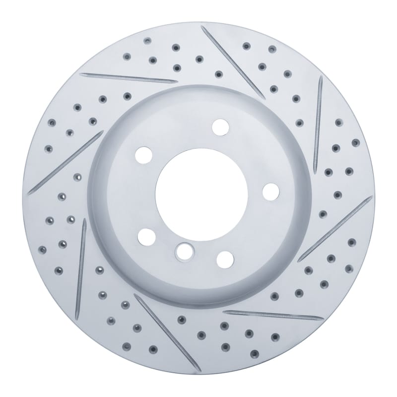 R1 Concepts — R1 09-16 BMW Z4 Front Right Drilled & Slotted Geo-Carbon Rotor