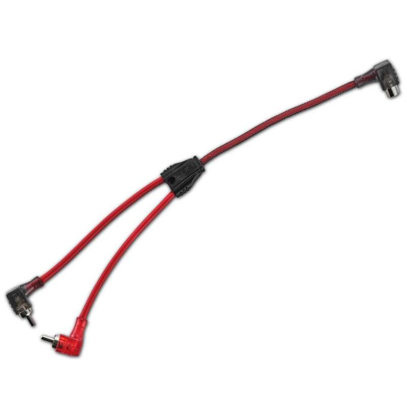DS18 — DS18 Level 2 RCA Wire Y Connector 1 Female to 2 Males Smart 90-Degree Connectors