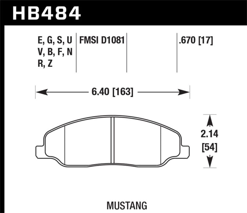 Hawk Performance — Hawk 2010 Ford Mustang 4.0L Base Front ER-1 Brake Pads
Disc Brake Pad