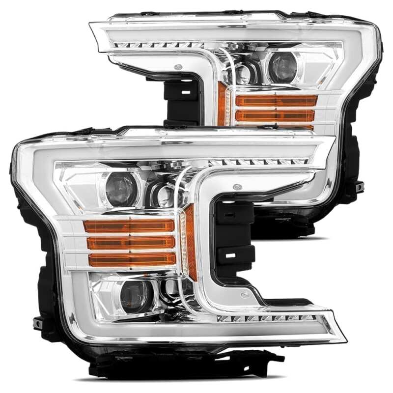 AlphaRex — AlphaRex 18-20 Ford F-150 LUXX LED Proj Headlights Plank Style Chrome w/Activ Light/DRL
Projector Headlights
