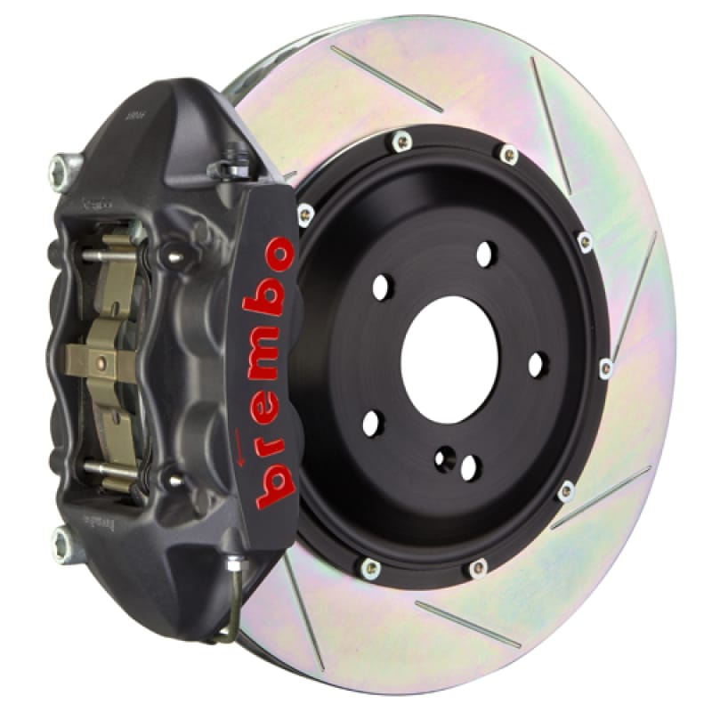 Brembo — Brembo 05-07 Quattroporte Rear GTS BBK 4 Piston Cast 380x28 2pc Rotor Slotted Type1-Black HA