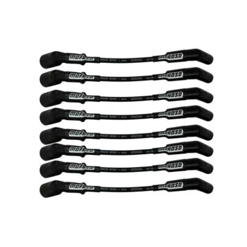 Moroso — Moroso GM LS Ignition Wire Set - Ultra 40 - Unsleeved - Coil-On - 9.75in Wire - 135 Degree - Black