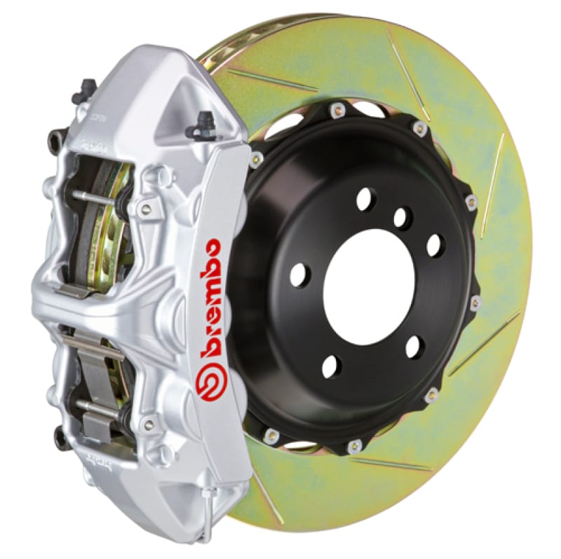 Brembo — Brembo 06-13 Corvette Z06 Excl CC Brakes Fr GT BBK 6Pist Cast 380x32 2pc Rotor Slotted Type1-Silver