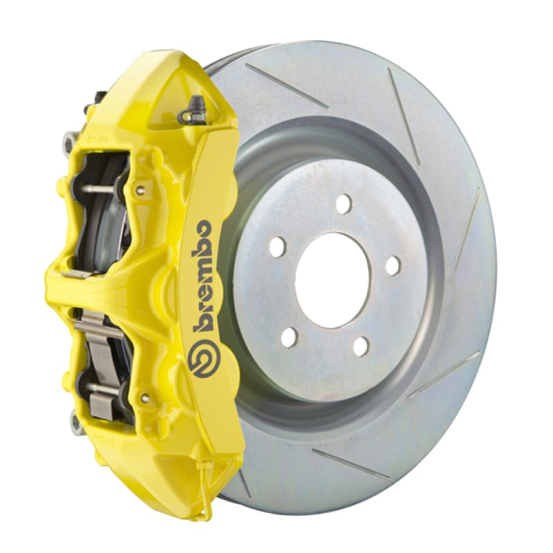 Brembo — Brembo 16+ Camaro LS/LT/SS Front GT BBK 6 Piston Cast 355x32 1pc Rotor Slotted Type1-Yellow