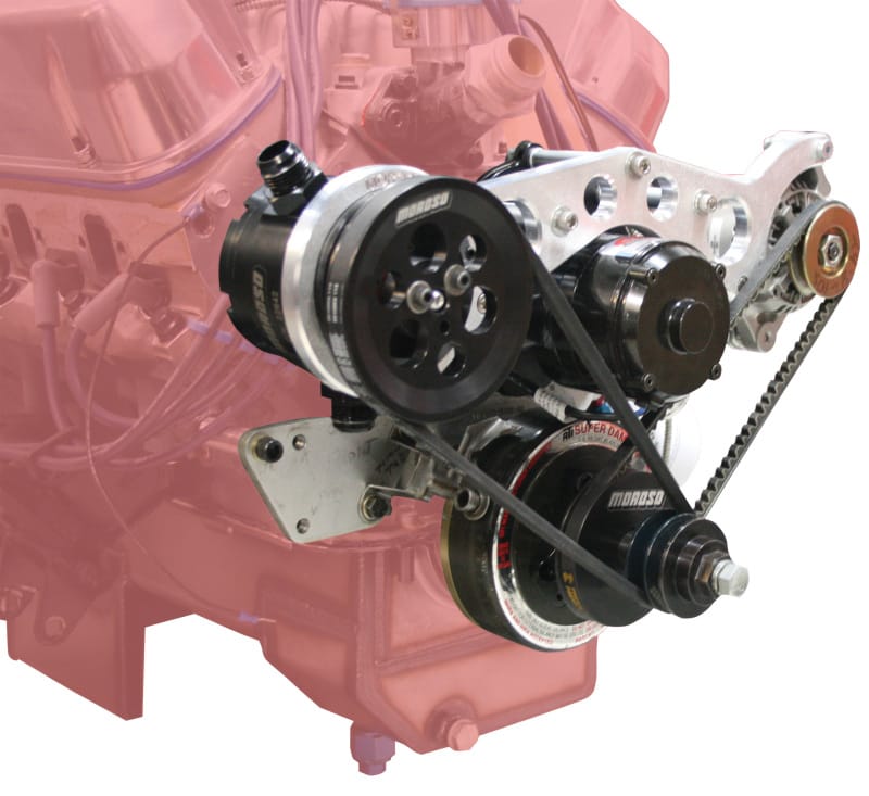 Moroso — Moroso Ford Small Block Alternator & Vacuum Pump Mount - CSR (Late) Water Pump - 93mm Alternator