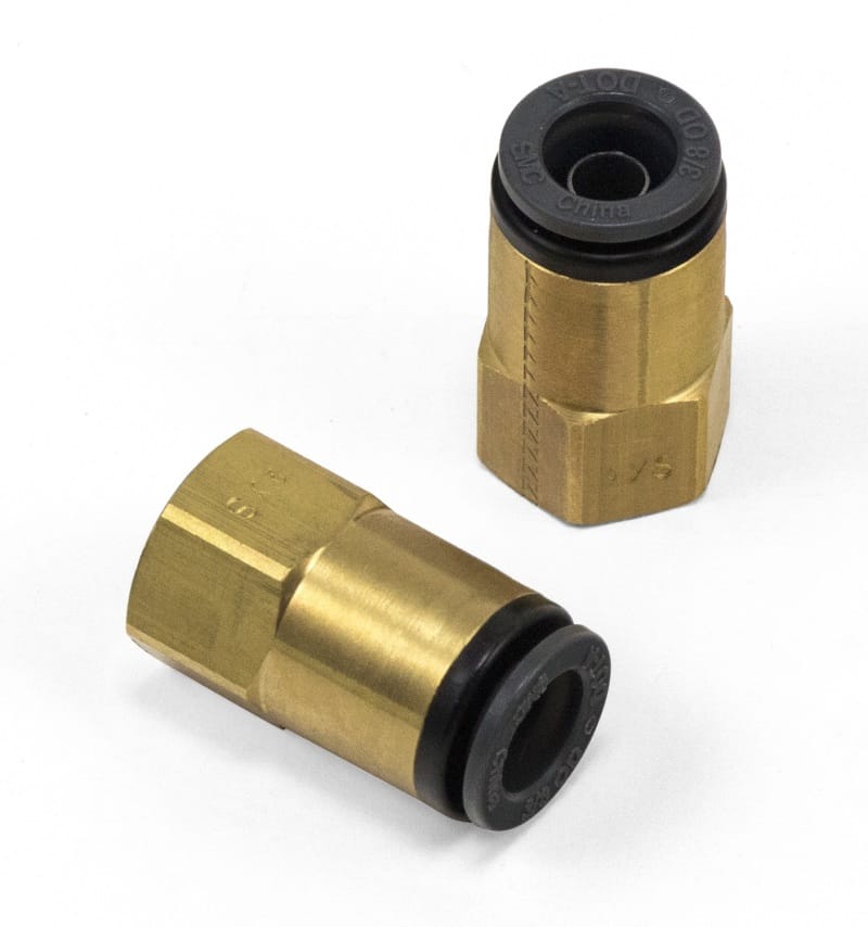 Air Lift — Air Lift Straight Female - 1/8in FNPT x 1/4in PTC For 1/8in MNPT Leader Lines SMC# KV2F11-34
AirLineFitting