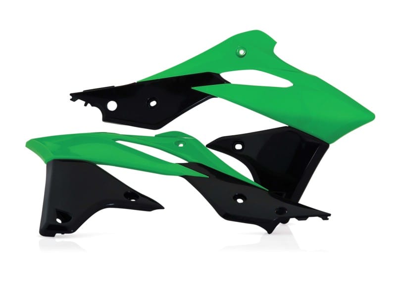 Acerbis — Acerbis 13-16 Kawasaki KX250F Radiator Shroud - Green/Black