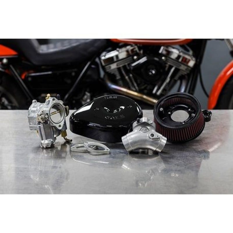 S&S Cycle — S&S Cycle 84-99 BT Super E Carburetor & Stealth Air Cleaner Kit w/ Black Teardrop