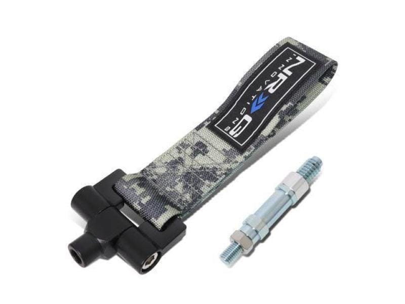 NRG — NRG Bolt-In Tow Strap Digital Camo- Nissan 350z 02-03 / Infiniti G35 02-03 (5000lb. Limit)