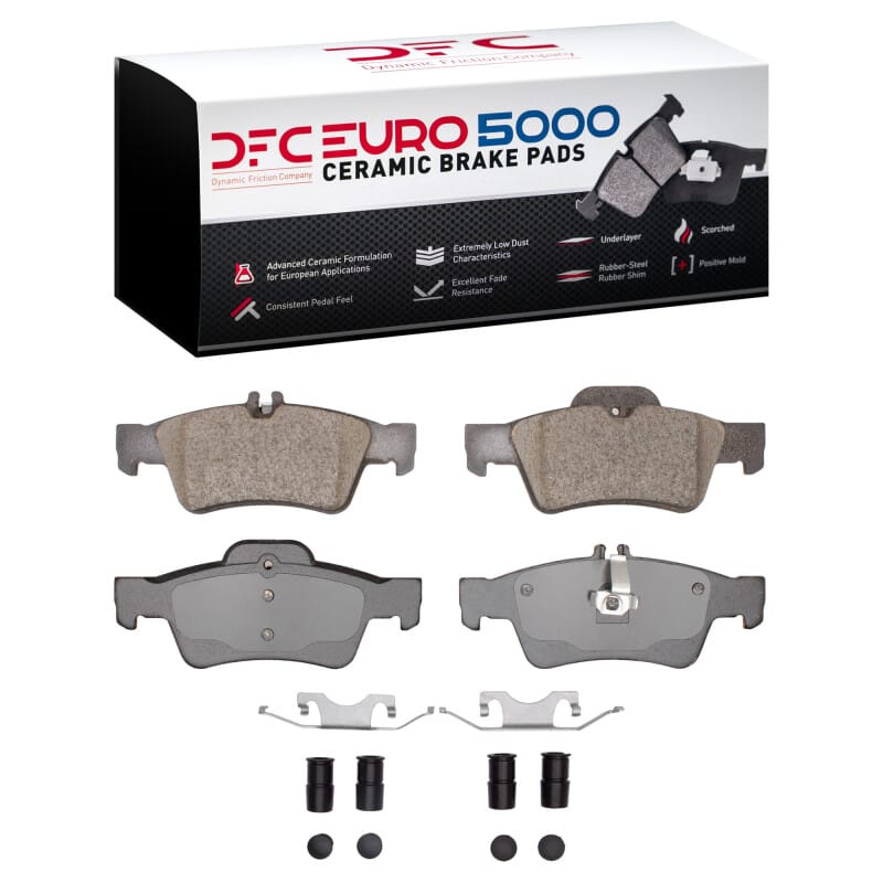 DFC — DFC 02-18 Mercedes-Benz E200 (Latin America) Rear Euro 5000 Ceramic Brake Pads and Hardware Kit
DFC EURO Pads + HW