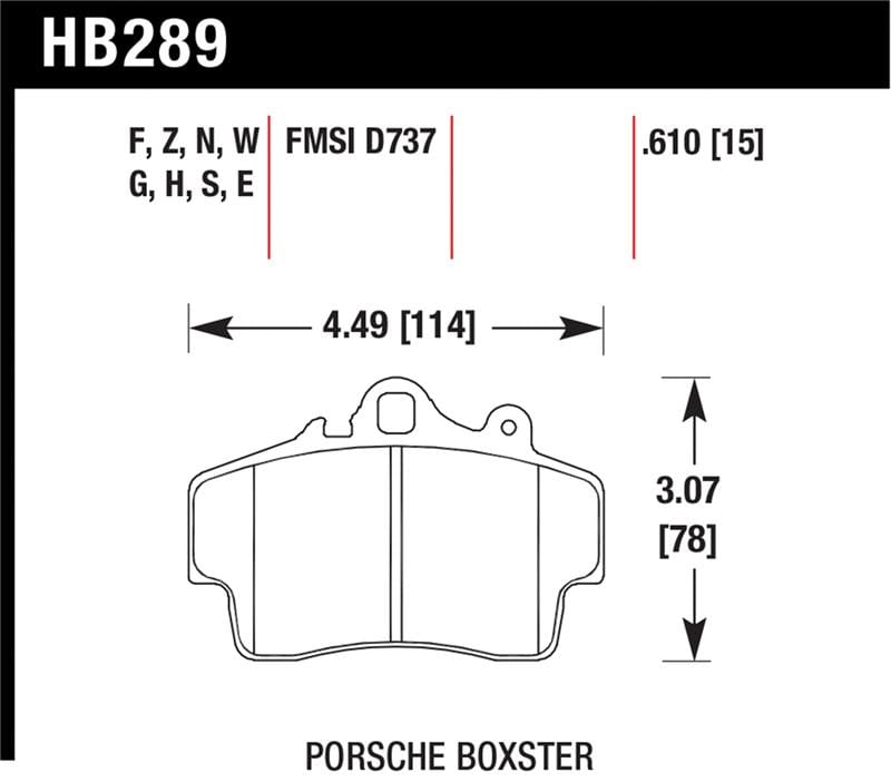 Hawk Performance — Hawk 97-08 Porsche Boxster / 07-08 Cayman w/ Iron Discs HT-10 Front Race Brake Pads
Disc Brake Pad
