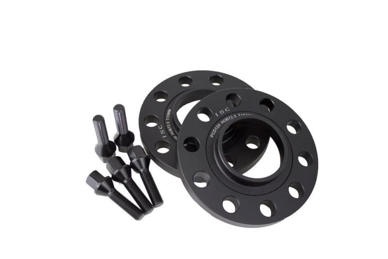 ISC Suspension — ISC Suspension 5x108 Hub Centric Wheel Spacers 15mm Black (Pair)