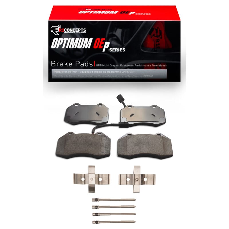 R1 Concepts — R1 15-20 Alfa Romeo 4C Front Optimum OE Pads & Hardware Kit
R1 Optimum Oe Pads a