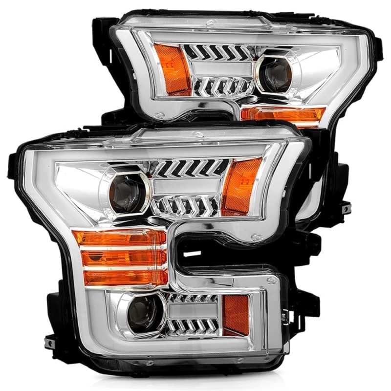 AlphaRex — AlphaRex 15-17 Ford F-150 PRO-Series Projector Headlights Plank Style Chrm w/Activ Light/Seq Signal
Projector Headlights