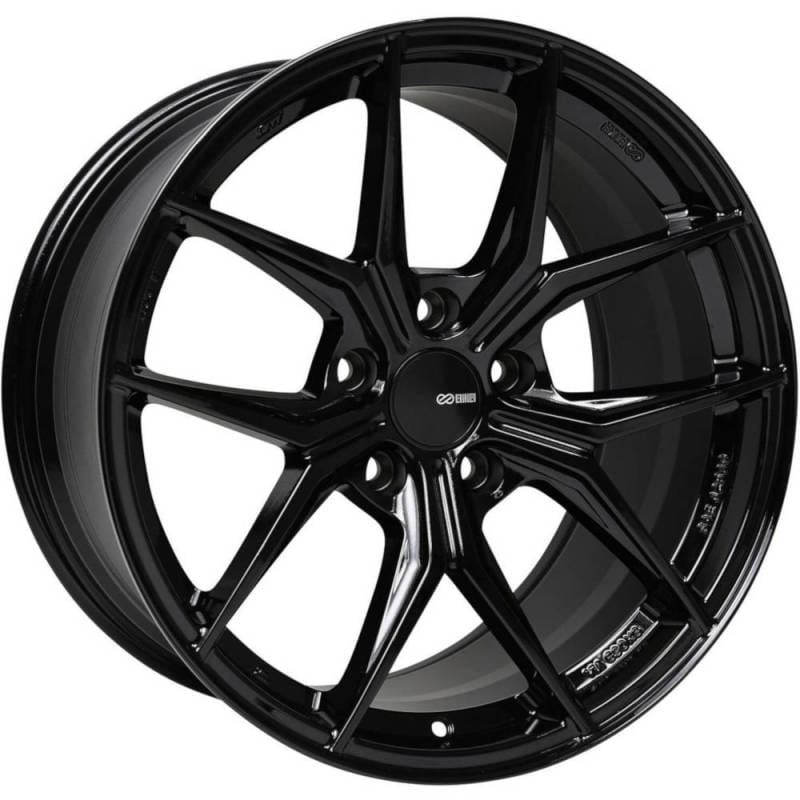 Enkei — Enkei TSR-X 20x8.5 40mm Offset 5x120 BP 72.6mm Bore Gloss Black Wheel