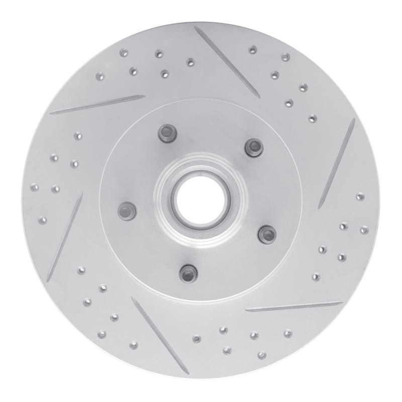 R1 Concepts — R1 95-11 Ford Explorer Front Right Drilled & Slotted Geo-Carbon Rotor
