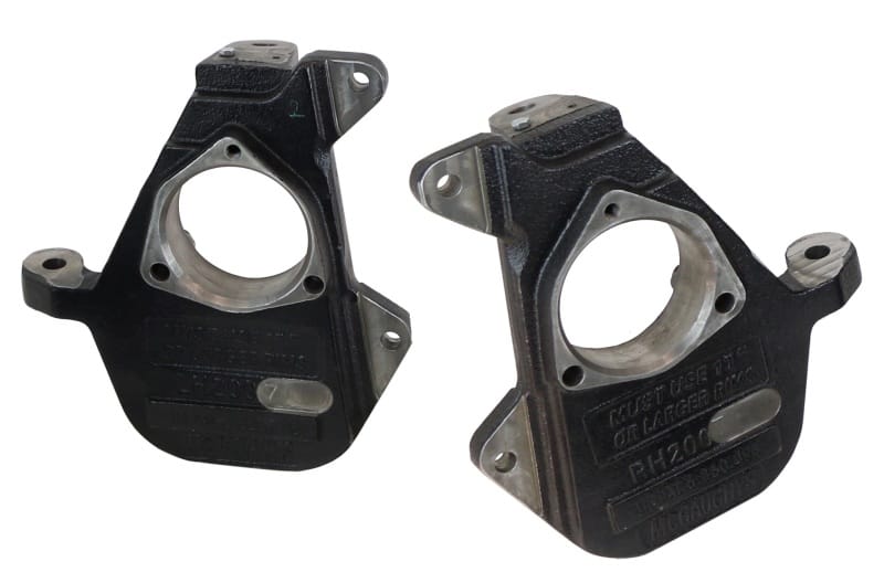Ridetech — Ridetech 14-18 Silverado 1500 2in Drop Spindles for OE Stamped Steel or Alum. Arms
Drop Spin. 14-18 GM