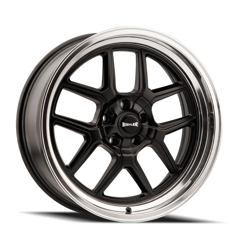 Ridler Wheels — Ridler 610 20x8.5 / 5x114.3 BP / 0mm Offset / 83.82mm Hub Matte Black Polished Wheel