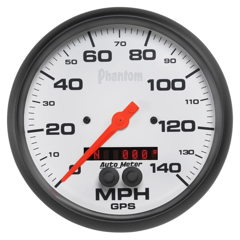 AutoMeter — Autometer Phantom 5in 140 MPH In-Dash Full Sweep Speedometer w/ GPS Rally Nav Display
5" SPEEDO, 140 MPH,