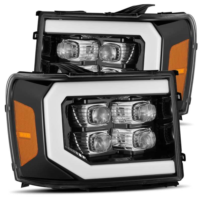 AlphaRex — AlphaRex 07-13 GMC 1500HD NOVA LED Proj Headlights Plank - Jet Black w/Activ Light/Seq Signal/DRL
Projector Headlights