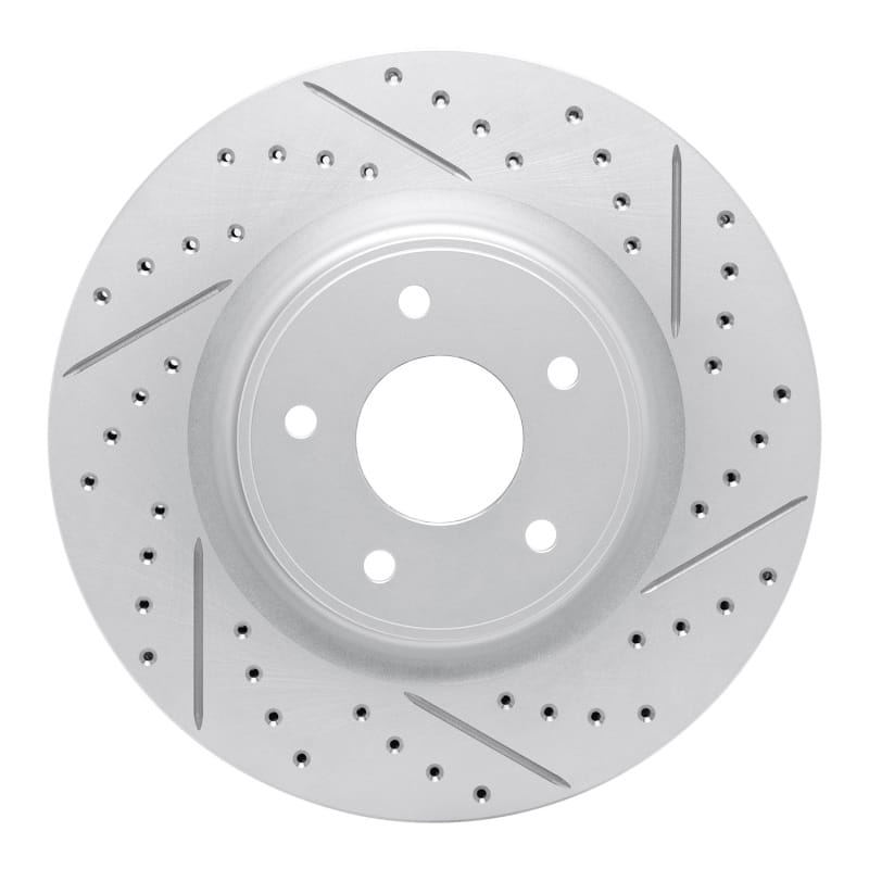 R1 Concepts — R1 14-19 Nissan Rogue Front Right Drilled & Slotted Geo-Carbon Rotor