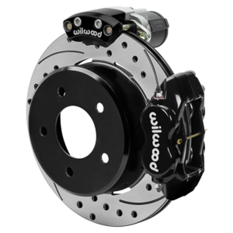 Wilwood — Wilwood 88-98 GM C1500 Rear Electronic Parking Brake Kit Black 12.19in SRP Rotor 3.25in Offset