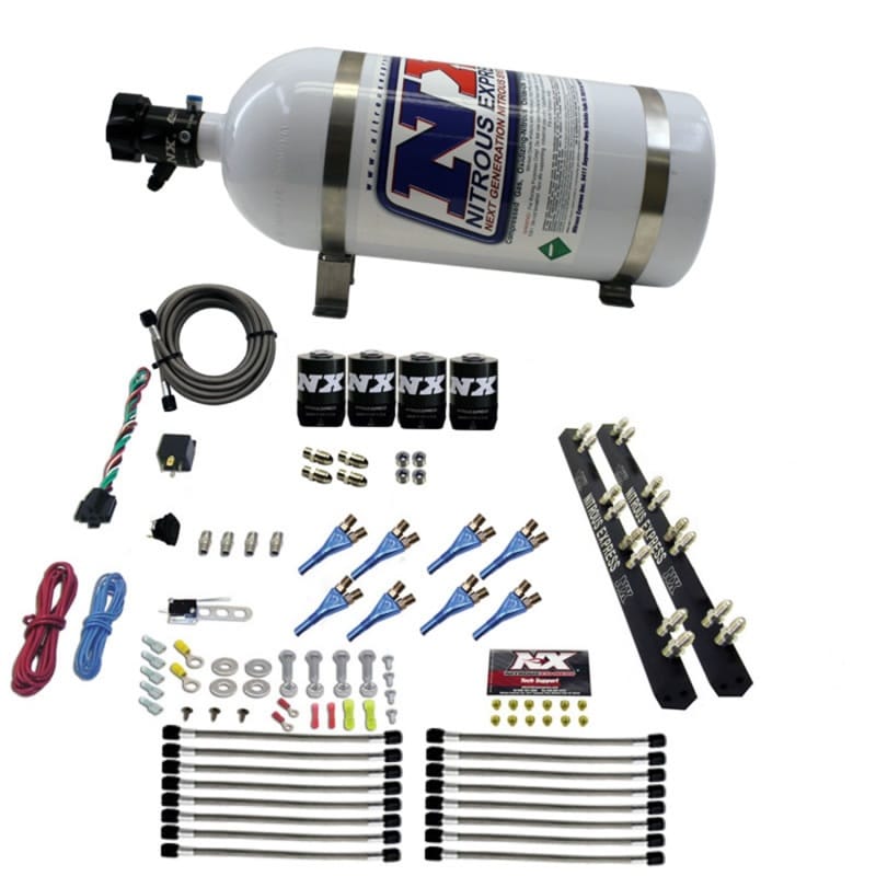 Nitrous Express — Nitrous Express 8 Cyl Soft Line Shark Rail Nitrous Kit w/10lb Bottle
Injection System Kit
N2OSys