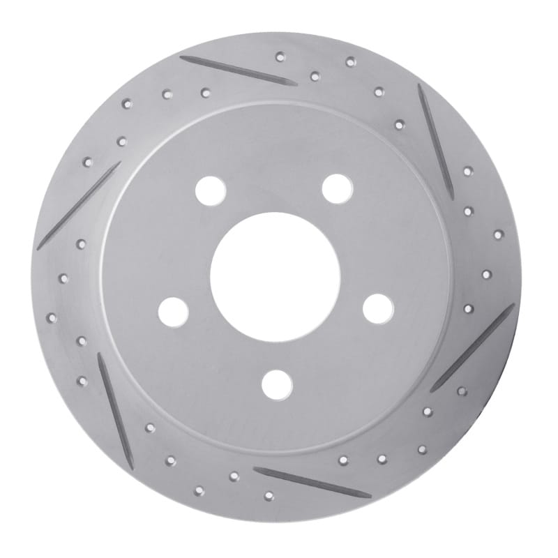 R1 Concepts — R1 97-05 Buick Regal Rear Right Drilled & Slotted Geo-Carbon Rotor