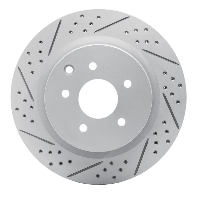 R1 Concepts — R1 03-08 Infiniti G35 Rear Left Drilled & Slotted Geo-Carbon Rotor