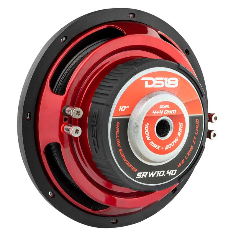 DS18 — DS18 10in 200 Watts RMS 4 ohm DVC Shallow Mount Subwoofer