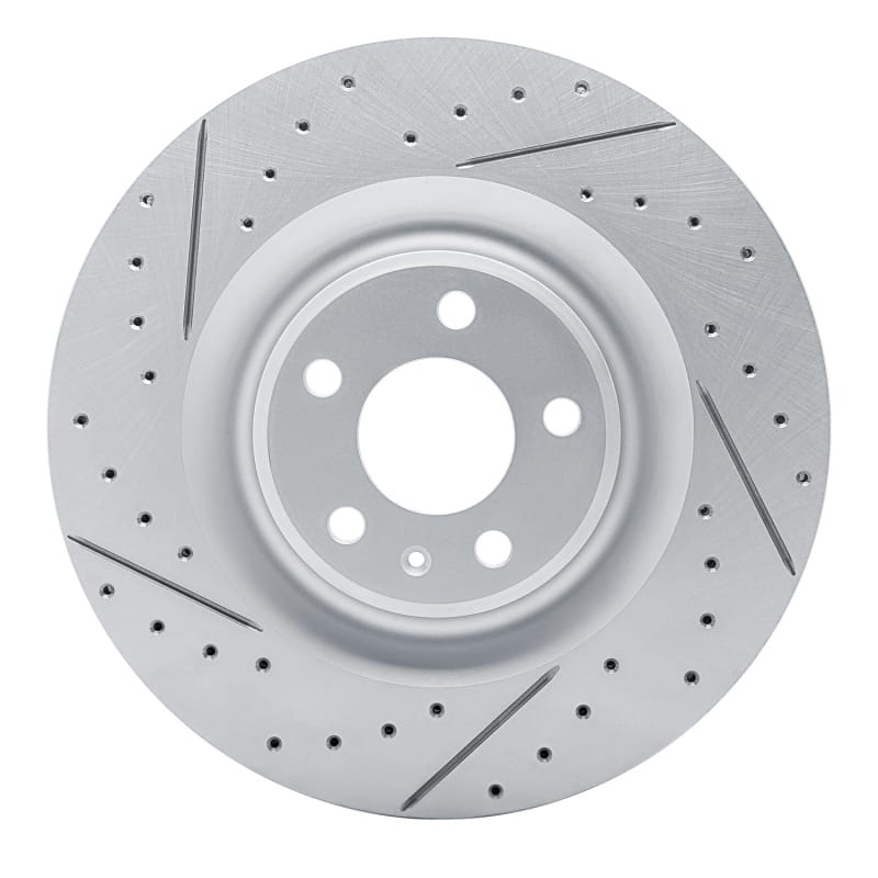 R1 Concepts — R1 17-26 Audi S7 Rear Left Drilled & Slotted Geo-Carbon Rotor