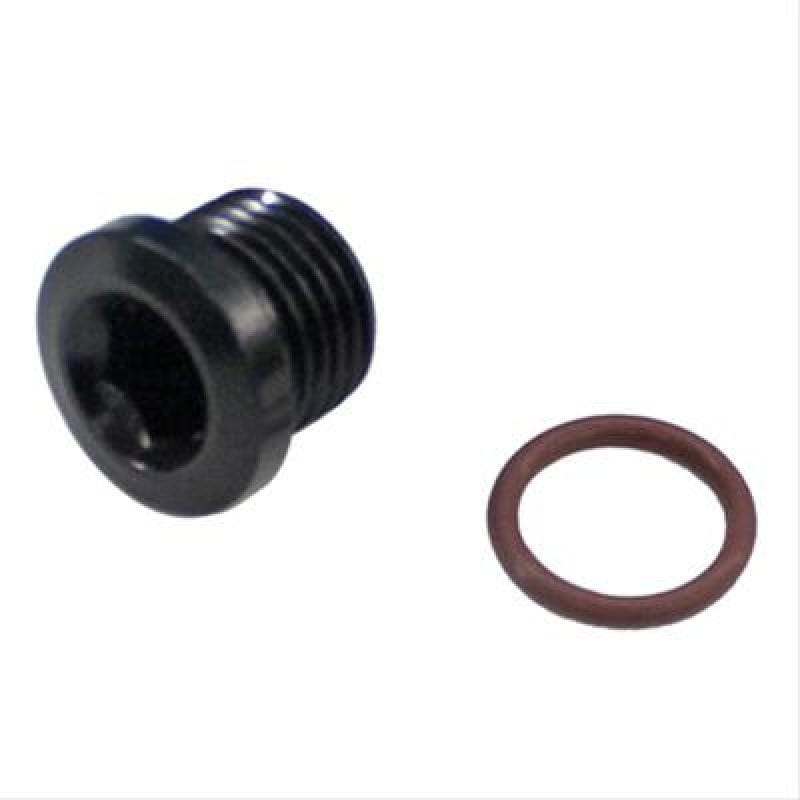 Fragola — Fragola -4AN (7/16-20) Socket Hex Port Plug - Black