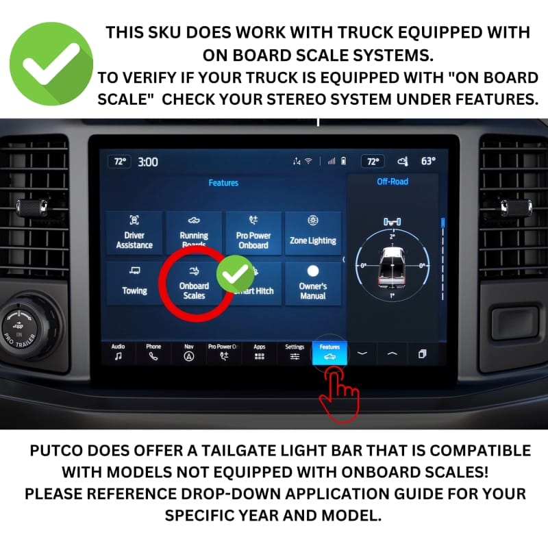 Putco — Putco 2024+ Ford F150 w/Factory LED Tail Light & OBS 60in Blade Tailgate Light Bar Plug-N-Play