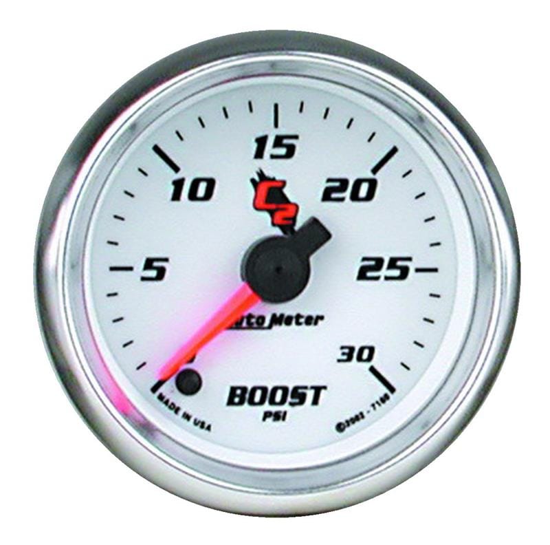 AutoMeter — GAUGE, BOOST, 2 1/16", 30PSI, DIGITAL STEPPER MOTOR, C2