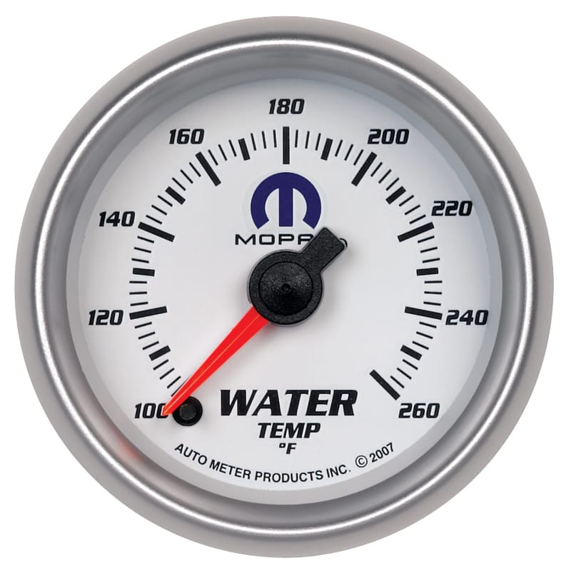 AutoMeter — Autometer Mopar 52.4mm SSE 100-260 Degree F Water Temperature Gauge
MOPAR #77060052, 2-1