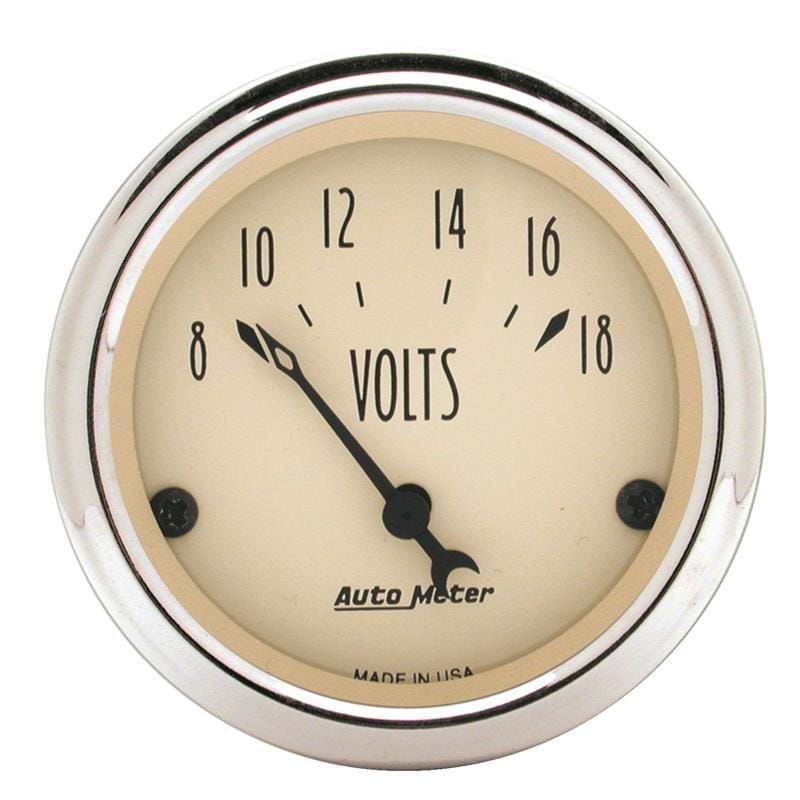 AutoMeter — Autometer 2-1/16 inch Electric Voltmeter 18V Antique Beige Gauge
GA 2" VOLT ELEC AB